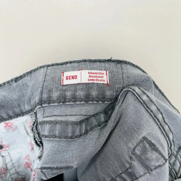 True Religion Mens Size 40 Rocco Biker Skinny Fit Jean In Grey - Picture 10 of 16